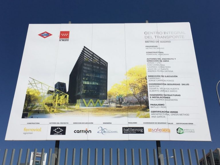 Comencen les obres del jardí del Centre Integral del Transport de Metro Madrid.
