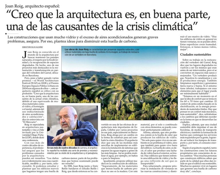 Joan Roig visita Chile convidat per la Universitat Diego Portales (UDP)