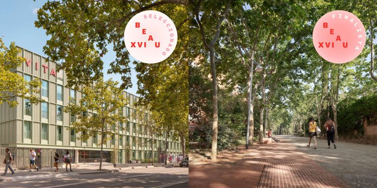 El Passeig de la Boca de la Mina a Reus i la residència VITA Student a Pedralbes, finalista i seleccionat, respectivament, en els premis de la XVI Biennal Espanyola d’Arquitectura i Urbanisme, BEAU