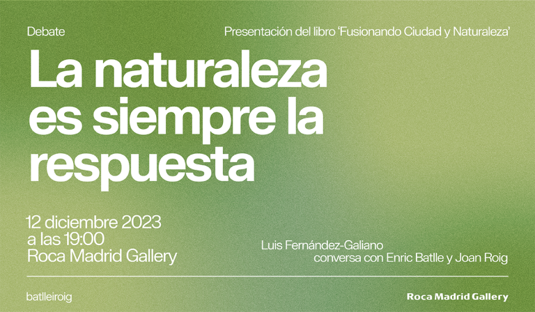 Debat – Presentació del llibre “Fusionant ciutat i natura” el proper 12 de desembre a Madrid