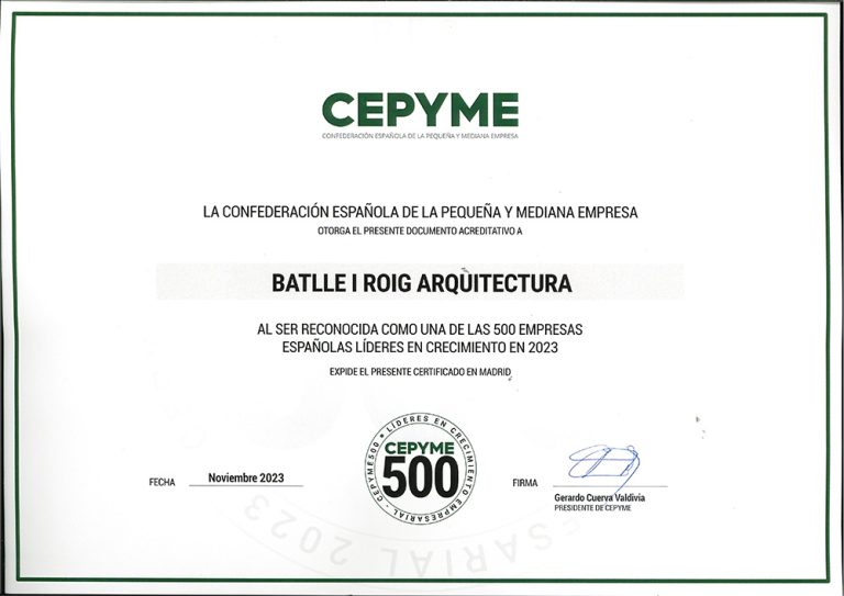 CEPYME500 reconeix Batlleiroig com a una de les empreses espanyoles líders en creixement