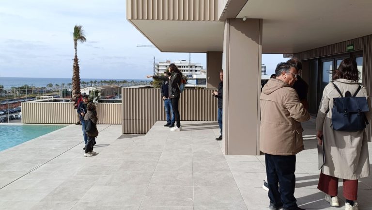 Visita tècnica a la Torre Barceló de Mataró de la mà d’Helena Salvadó i Eirene Presmanes per al Col·legi d’Aparelladors