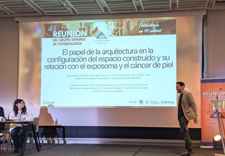 Roger Mermi aborda la relació entre arquitectura, exposoma i radiació UV a la 40a Reunió del GEF